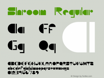 Shroom Regular 1.5 Sat Dec 24 20:39:19 1994 Font Sample