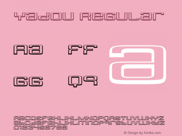 Yadou Regular 001.000 Font Sample