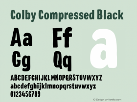 Colby Compressed Black Version 1.000;PS 001.000;hotconv 1.0.88;makeotf.lib2.5.64775图片样张