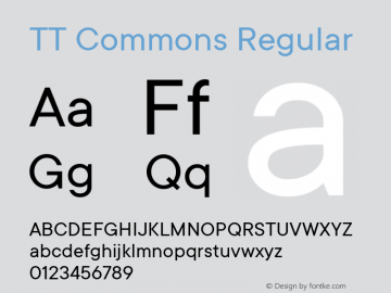 TT Commons Regular Version 1.000; ttfautohint (v1.8.1) Font Sample