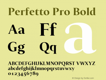 Perfetto Pro Bold 1.0; pdf-x uazero; original kerning;图片样张