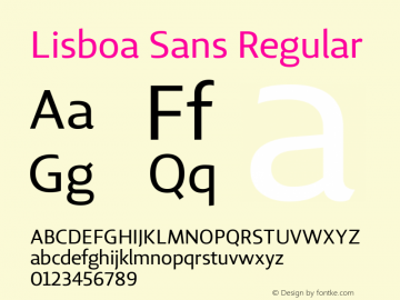 Lisboa Sans Regular Version 2.000图片样张