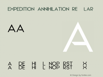 EXPEDITION ANNIHILATION Version 1.008  © SpideRaYsfoNtS. All rights reserved. SAMPLE Font Sample
