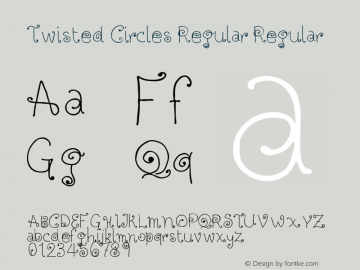 Twisted Circles Regular 1.0 Font Sample