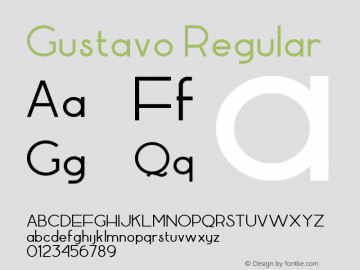 Gustavo Regular Version 1.000;PS 001.001;hotconv 1.0.56 Font Sample