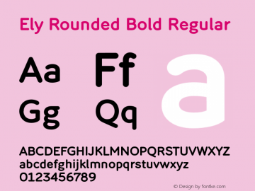 Ely Rounded Bold Version 1.000图片样张