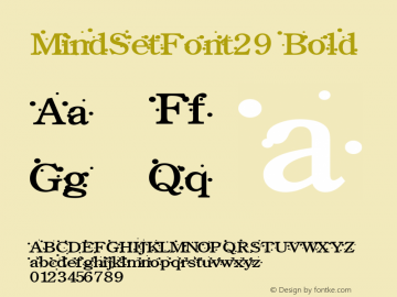 MindSetFont29 Bold Altsys Metamorphosis:10/29/94 Font Sample