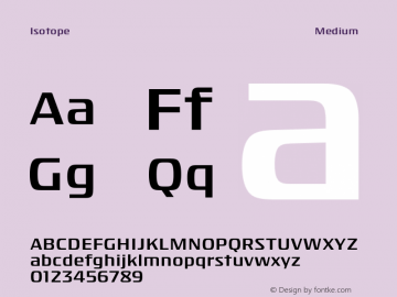 Isotope-Medium Version 1.2 | wf-rip by RD Font Sample