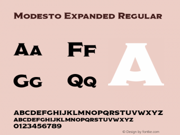 Modesto Expanded Version 11.0 | wf-rip by RD Font Sample