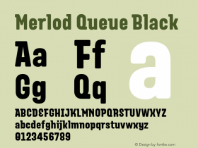 MerlodQueue-Black Version 1.10 Build 0817 Font Sample