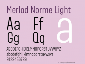 Merlod Norme Light Version 1.10 Build 0817图片样张