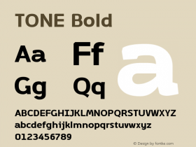 TONE Bold Template Version 1.001 Font Sample