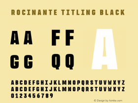 Rocinante Titling Black Version 1.000;PS 001.000;hotconv 1.0.88;makeotf.lib2.5.64775 Font Sample