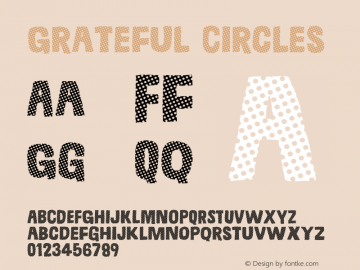 GratefulCircles Version 1.000 Font Sample