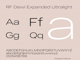RFDewiExpanded-Ultralight Version 1.001;PS 001.001;hotconv 1.0.88;makeotf.lib2.5.64775图片样张