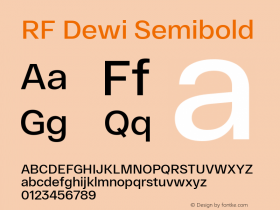 RFDewi-Semibold Version 1.004图片样张