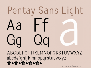 PentaySansLight Version 1.190 Font Sample