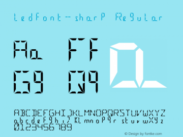 ledfont-sharp Regular Ver 1.0 Font Sample