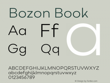 Bozon Book Version 1.000;PS 001.000;hotconv 1.0.88;makeotf.lib2.5.64775图片样张
