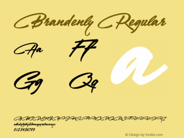Brandenly  Font Sample