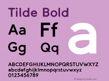 Tilde Bold Version 1.1 | wf-rip DC20161010图片样张