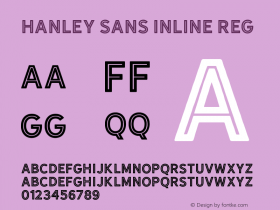 Hanley Sans Inline Reg Version 1.000 Font Sample