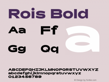 Rois-Bold Version 1.1 | wf-rip 20180425图片样张