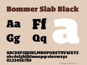 Bommer Slab Black Version 1.0 | wf-rip DC20150325 Font Sample