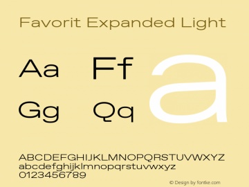 Favorit Expanded Light Version 1.3 | wf-rip DC20170915 Font Sample