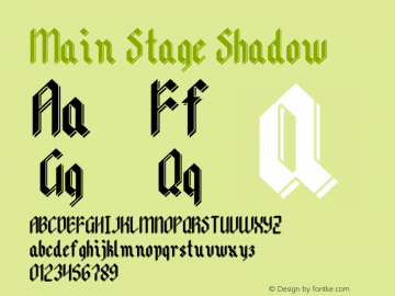 Main Stage Shadow Version 1.002;Fontself Maker 2.1.2 Font Sample