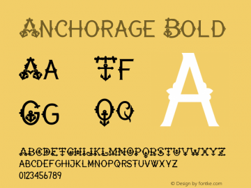 Anchorage Bold Version 1.0 | wf-rip DC20170630 Font Sample