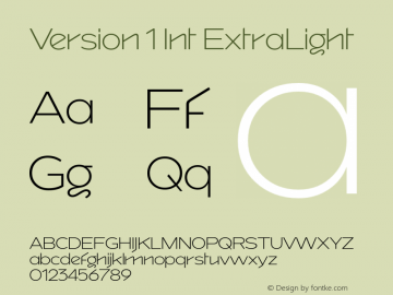 Version1Int-XLight Version 1.3 | wf-rip DC20140105 Font Sample