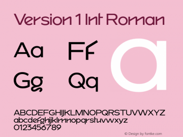 Version1Int-Roman Version 1.3 | wf-rip DC20140105 Font Sample