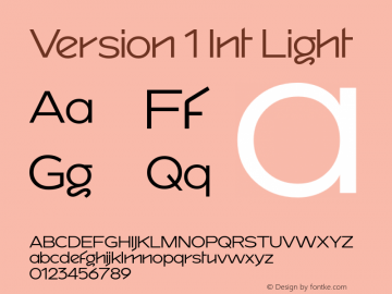 Version1Int-Light Version 1.3 | wf-rip DC20140105 Font Sample