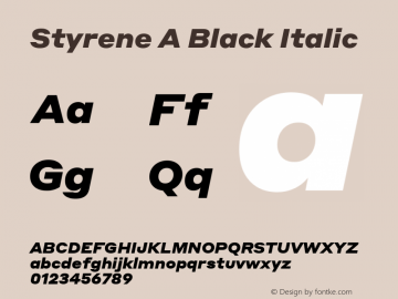 Styrene A Black Italic Version 1.1 2016 | wf-rip DC20161105图片样张