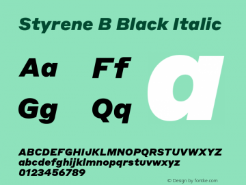 Styrene B Black Italic Version 1.1 2016 | wf-rip DC20161105图片样张