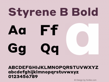 Styrene B Bold Version 1.1 2016 | wf-rip DC20161105图片样张