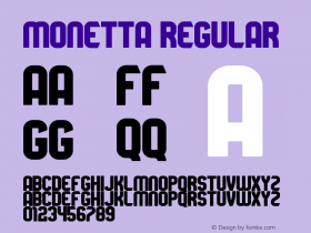 Monetta Version 1.000 Font Sample