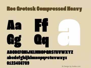 Roc Grotesk Compressed Heavy Version 1.000;PS 001.000;hotconv 1.0.88;makeotf.lib2.5.64775图片样张