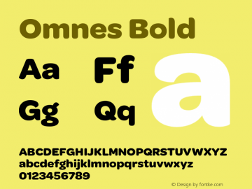 Omnes-Bold Version 1.002; ttfautohint (v1.6)图片样张