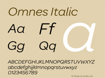 Omnes-Italic Version 1.002; ttfautohint (v1.6)图片样张