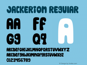 Jackerton Regular Version 1.000;PS 001.000;hotconv 1.0.88;makeotf.lib2.5.64775图片样张