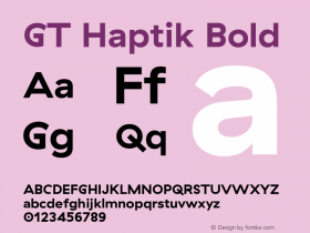 GTHaptik-Bold Version 3.001;PS 003.001;hotconv 1.0.88;makeotf.lib2.5.64775 Font Sample