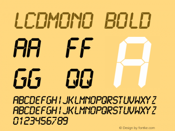 LCDMono Bold Altsys Fontographer 4.0.4 1999/10/30 Font Sample