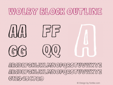 Wolby Block Outline Version 1.000;PS 001.000;hotconv 1.0.88;makeotf.lib2.5.64775 Font Sample