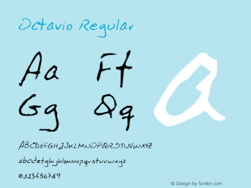Octavio Regular Macromedia Fontographer 4.1 10/29/98 Font Sample