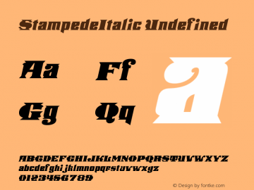 Stampede Italic stampede.italic.wfkit2.version.2jNH图片样张