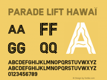 Parade LIFT Hawa 1.000 Font Sample