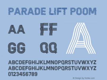 Parade LIFT Poom 1.000 Font Sample