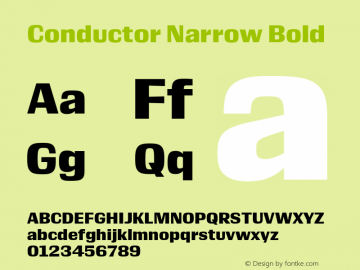 Conductor-NarrowBold Version 1.1 | wf-rip DC20180120 Font Sample